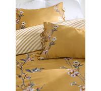 M&S Pure Cotton Sateen Solene Painted Blooms Bedding Set Honey Mix