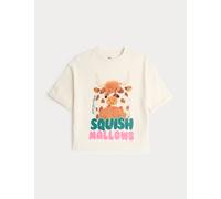 M&S Pure Cotton Squishmallows™ T-Shirt (2-10 Yrs) Light Cream
