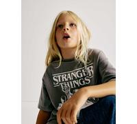 M&S Pure Cotton Stranger Things™ T-Shirt (7-16 Yrs) Carbon