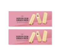 M&S Raspberry cream Sandwich Fingers, Sandwich with Vanilla Cream and Raspberry Jam (2 x 150g) (2 Pack)