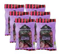 M&S Red & Black Fruit Gums 225g, 6 Pack, Raspberry and Blackcurrant Flavour Fruit Gums Sweets