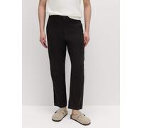M&S Regular Fit Linen Blend Chinos Bitter Chocolate