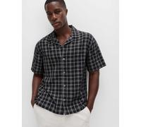 M&S Regular Fit Pure Cotton Short Sleeve Shirt Dark Pewter