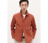 M&S Regular Fit Pure Cotton Twill Overshirt Burnt Orange