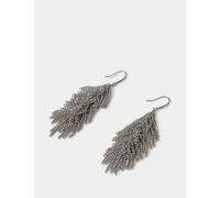 M&S Rhodium Tassel Drop Earring Silver