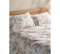 M&S Sateen Jacobean Floral Bedding Set Natural Mix