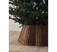 M&S Scallop Rattan Tree Skirt Brown