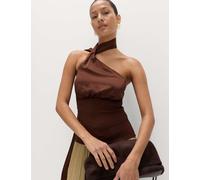 M&S Scarf Neck Detail Top Conker