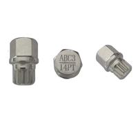 M&S Security Master Anti Theft Car Locking Wheel Nut Bolt Key Compatible with VW Volkswagen ABC 3/14 14 Spline for Caddy Golf Jetta Passat Polo Tiguan Touran Transporter