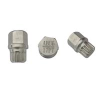 M&S Security Master Anti Theft Car Locking Wheel Nut Bolt Key For VW Volkswagen ABC 6/17 17 Spline For Caddy Golf Jetta Passat Polo Tiguan Touran Transporter