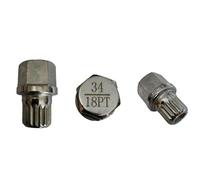 M&S Security Master Anti Theft Car Locking Wheel Nut Bolt Key Replacement for Mini One Cooper BMW ABC34/18 18 Spline