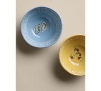 M&S Set of 2 Coastal Picnic Nibble Bowls Blue Mix