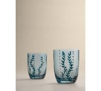 M&S Set of 2 Hand Painted Tumblers Blue