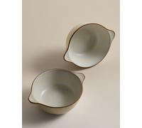 M&S Set of 2 Picky Bits Handle Serving Bowls Natural