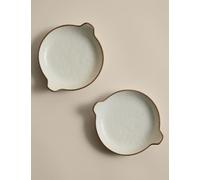 M&S Set of 2 Picky Bits Small Handle Plates Natural