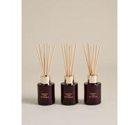 M&S Set of 3 Mandarin Clove & Cinnamon Mini Diffusers Red Mix