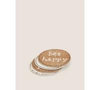 M&S Set of 4 Beaded Bee Coasters Multi