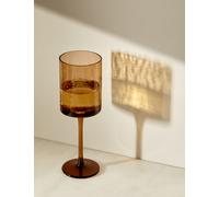 M&S Set of 4 Hammered Wine Glasses Brown
