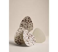 M&S Set of 4 Leather Cow Print Coasters Brown Mix