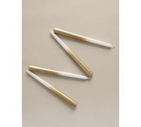 M&S Set of 4 Metallic Ombre Dinner Candles Gold Mix