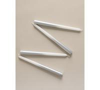 M&S Set of 4 Metallic Ombre Dinner Candles Silver Mix