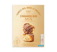 M&S Simply Bake Cinnamon Bun Mix, Makes 8 Buns, 490g, Complete Baking Kit with Dough, Cinnamon and Icing Mix-PACK OF 2X