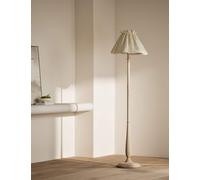 M&S Skirt Shade Wooden Floor Lamp Natural