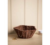 M&S Small Scallop Rattan Trinket Bowl Brown