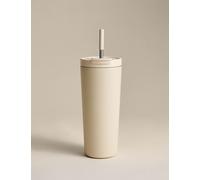 M&S Stainless Steel Straw Cup 700ml Antique Cream
