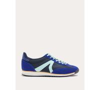 M&S Suede Side Detail Trainers Blue Mix