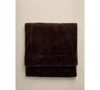 M&S Supersoft Faux Fur Throw Chocolate
