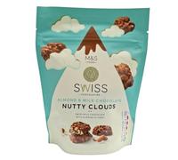 M&S Swiss Almond & Milk Chocolate Nutty Clouds 140g Creamy & Crunchy Gourmet Chocolate Clusters with Almond Slivers