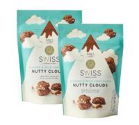 M&S Swiss Almond & Milk Chocolate Nutty Clouds Milk Chocolate with Almond Slivers 140g (2 Pack) Perfect for Sharing Creamy & Crunchy Gourmet Chocolate Clusters