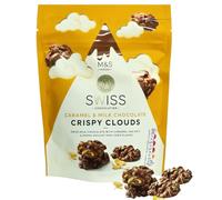 M&S Swiss Caramel & Milk Chocolate Crispy Clouds with Almond Nougat and Corn Flakes, 140g