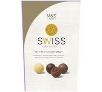 M&S Swiss Chocolatier Truffle Assortment, Milk, Dark, Hazelnut and Golden Blond Chocolate, 665g
