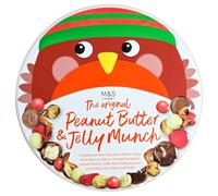 M&S The Original Peanut Butter & Jelly Munch 544g, Tin with Chocolate, Pretzels and Jellies