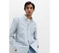 M&S The Ultimate Regular Fit Pure Cotton Oxford Shirt Blue Mix