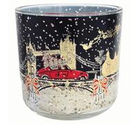 M&S Townhouse Light Up Scented LED Candle with Festive Winter Scene, Fruity Fragrance
