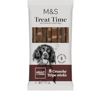 M&S Treat Time Crunchy Tripe Sticks, Adult Dog Treats, Grain Free, 48g, Pack of 4X