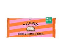 M&S Ultimate Chocolate Orange Teacakes, Pack of 8, 240g-Pack of 2X