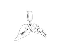 M&S Uncle Angel Wings Charm Remebrance Love Memorial Charm Bead Pendant, 925 Sterling Silver Dangle Charm, Compatible With Pandora & European Bracelet …
