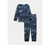 M&S Velour Hot Wheels™ Pyjamas (2-8 Yrs) Multi