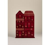 M&S Wooden Advent Townhouse Red Mix