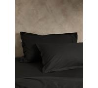 M&S X Fired Earth 2 Pack Washed Cotton Oxford Pillowcases Charcoal