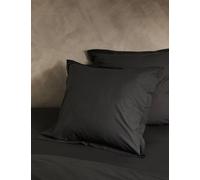 M&S X Fired Earth 2 Pack Washed Cotton Square Pillowcases Charcoal