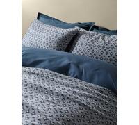 M&S X Fired Earth Kanbina Dobby Jacquard Pure Cotton Bedding Set - 6FT - Under The Waves, Under The Waves