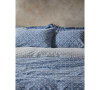 M&S X Fired Earth Pure Cotton Acapulco Merida Bedding Set Blue Mix