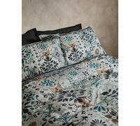 M&S X Fired Earth Pure Cotton Acapulco Salazar Bedding Set Weald Green