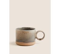 M&S X Fired Earth Stoneware Mug - Charcoal, Charcoal,Blue,Green,Ochre
