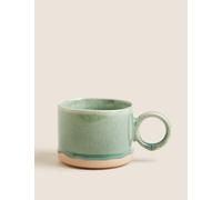 M&S X Fired Earth Stoneware Mug Green